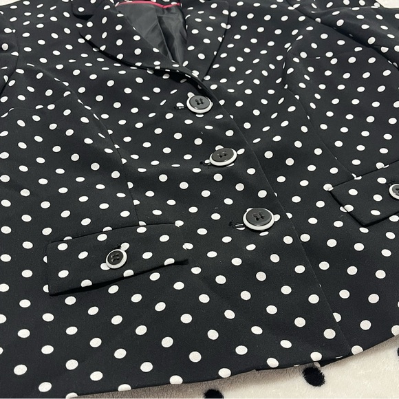 Vintage Kasper Polka Dot Blazer Size 8 - Picture 3 of 14